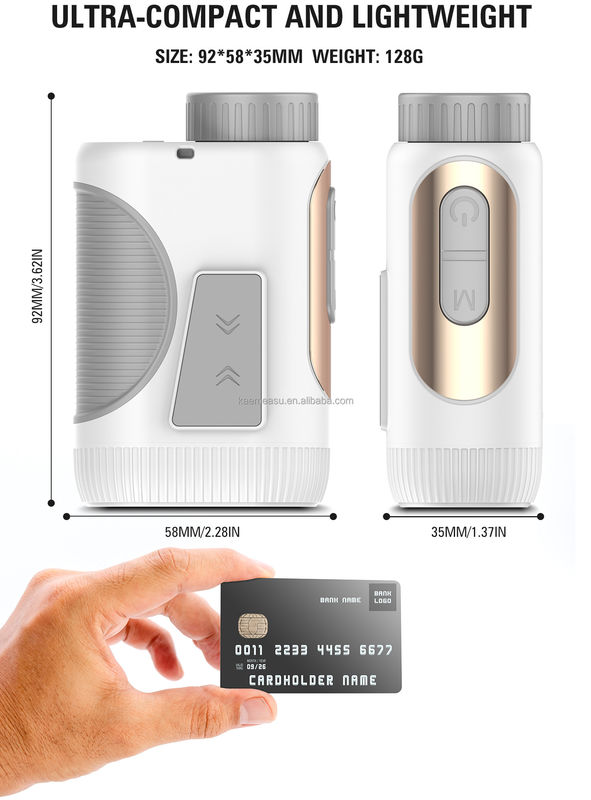 Jeunesse Golf Laser Télémètre 1200m Conception compacte Facile à tenir avec batterie rechargeable 126g OEM