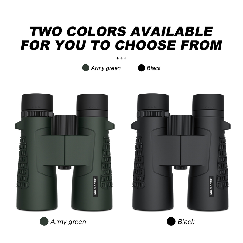Kaemeasu C Modèle noir 10x42 HD Binoculaire imperméable à l'eau pour adultes, Binoculaire pour observation des oiseaux et randonnée, Optique avec prisme BAK4, Corps en alliage de magnésium antichoc, Vision claire et claire